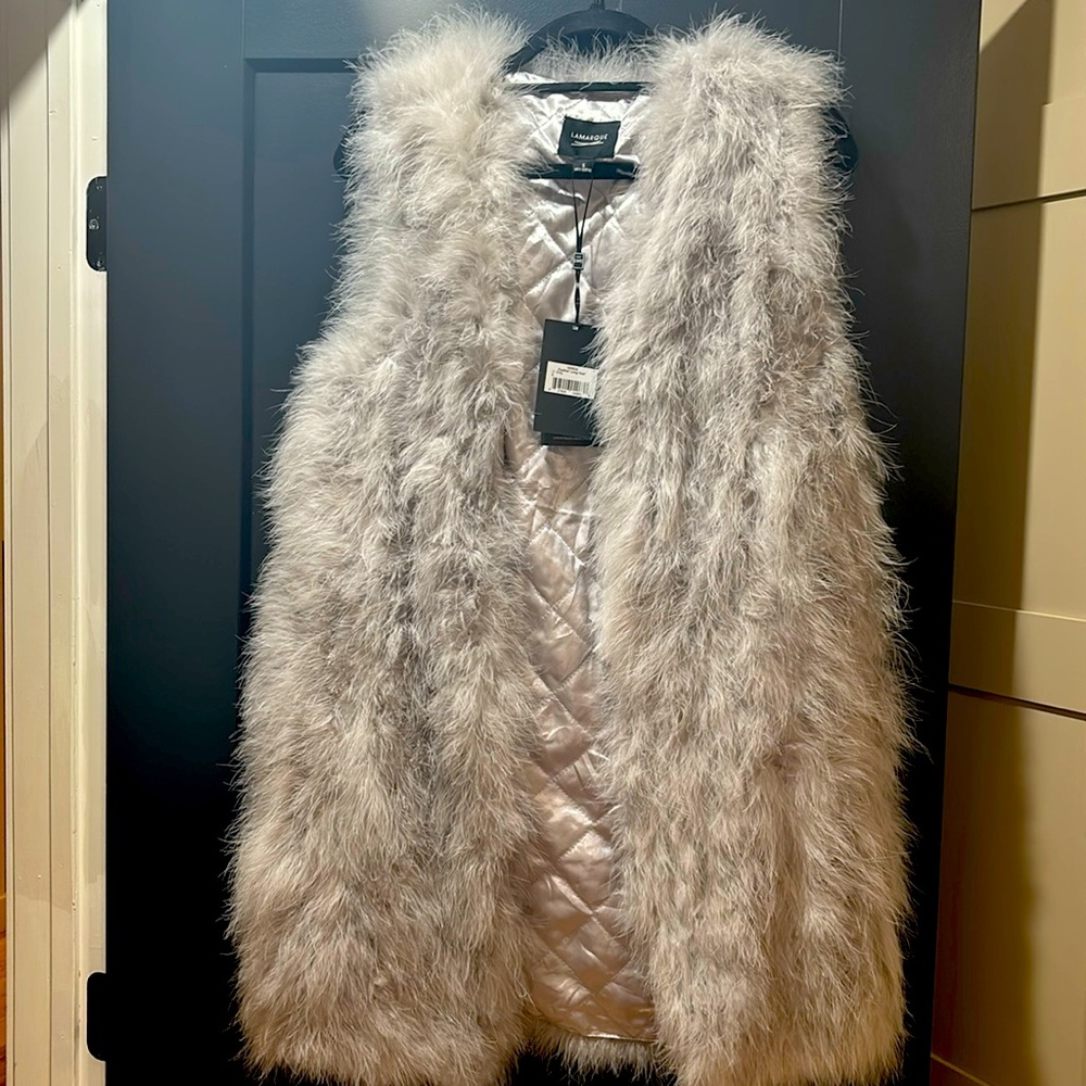 feather vest